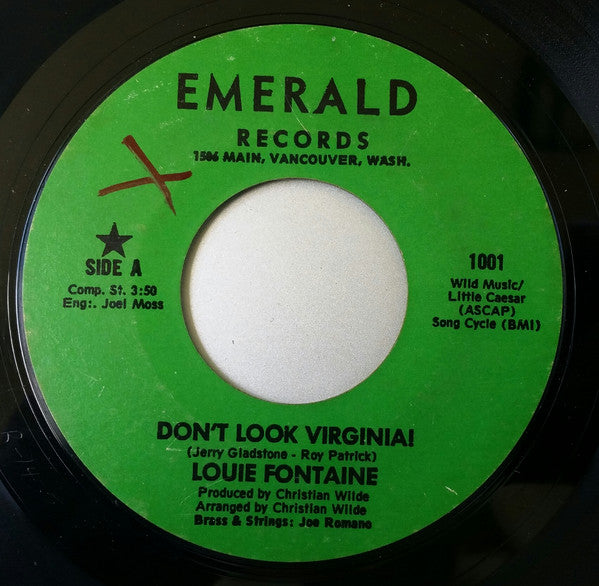 Louie Fontaine (2) : Don't Look Virginia! / Elvis Is The King! (7", Single)