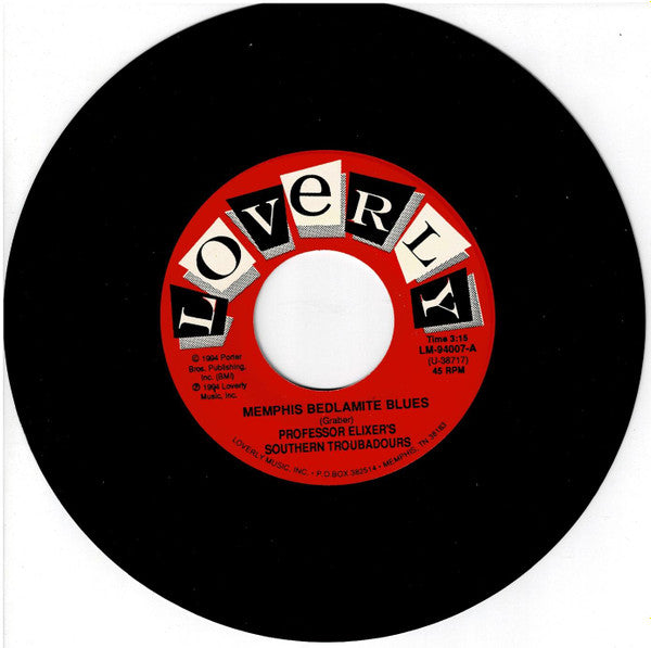 Professor Elixir's Southern Troubadours : Memphis Bedlamite Blues / FmHA (7")