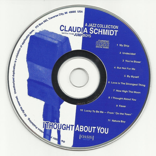 Claudia Schmidt With The JumpBoys : I Thought About You (CD, Album)