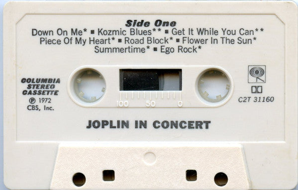 Janis Joplin : Joplin In Concert (Cass, Album)