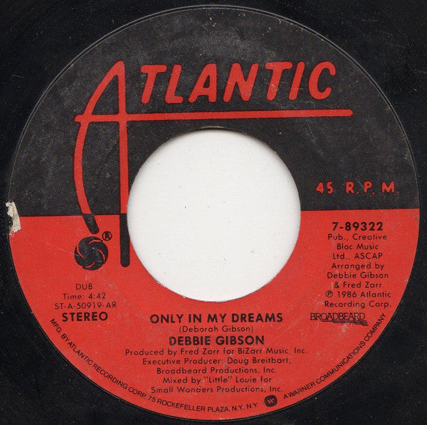 Debbie Gibson : Only In My Dreams (7", Single, Styrene, All)