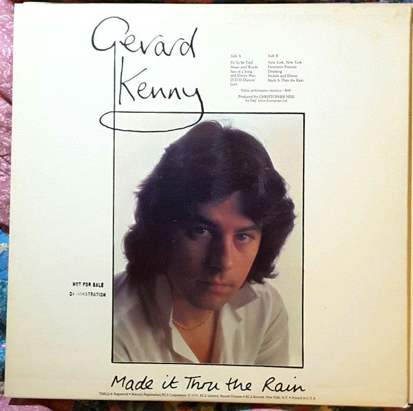 Gerard Kenny : Made It Thru The Rain (LP, Album)
