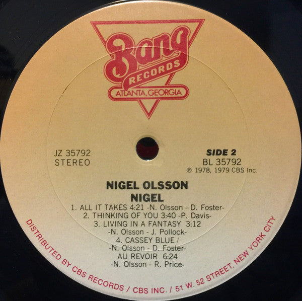 Nigel Olsson : Nigel (LP, Album, Pit)