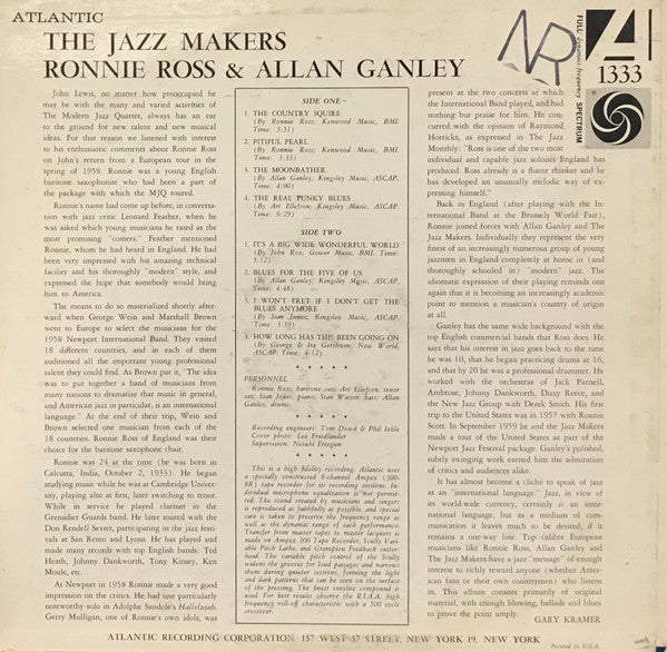 Ronnie Ross & Allan Ganley : The Jazz Makers (LP, Album, Mono)