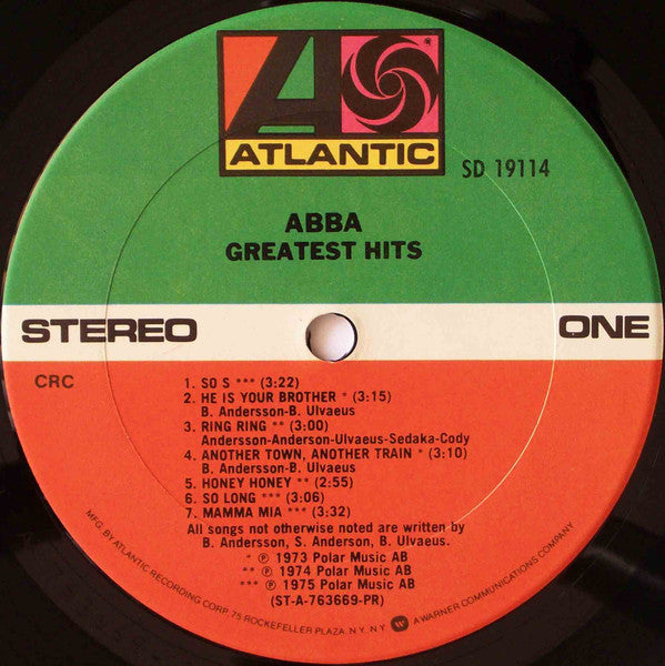ABBA : Greatest Hits (LP, Comp, Club, RE)