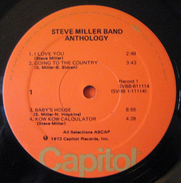 Steve Miller Band : Anthology (2xLP, Comp, Club, Rec)