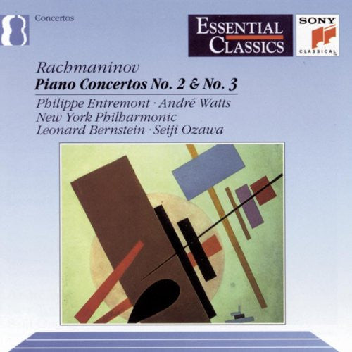 Sergei Vasilyevich Rachmaninoff, Philippe Entremont, André Watts, Leonard Bernstein, Seiji Ozawa, New York Philharmonic : Piano Concertos No. 2 & No. 3 (CD, Album, Comp)