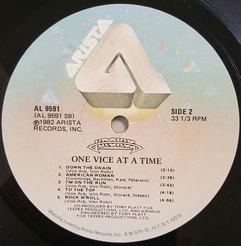 Krokus : One Vice At A Time (LP, Album, Ele)