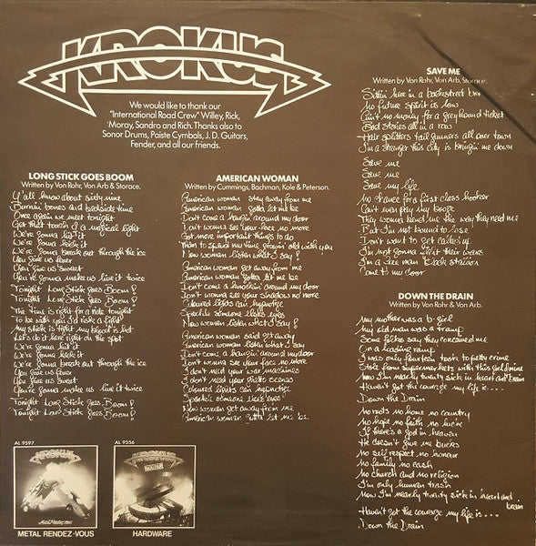 Krokus : One Vice At A Time (LP, Album, Ele)