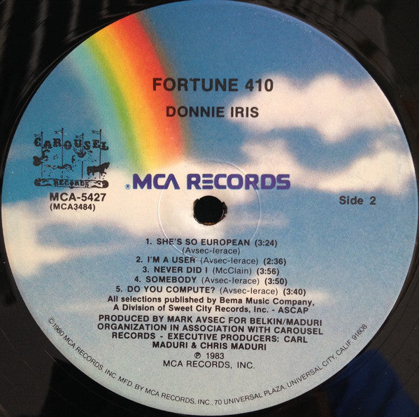 Donnie Iris : Fortune 410 (LP, Album, Pin)