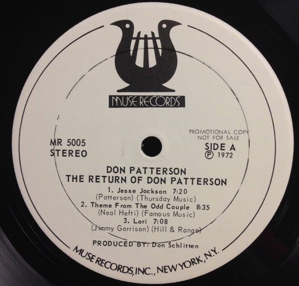 Don Patterson : The Return Of Don Patterson (LP, Album, Promo)