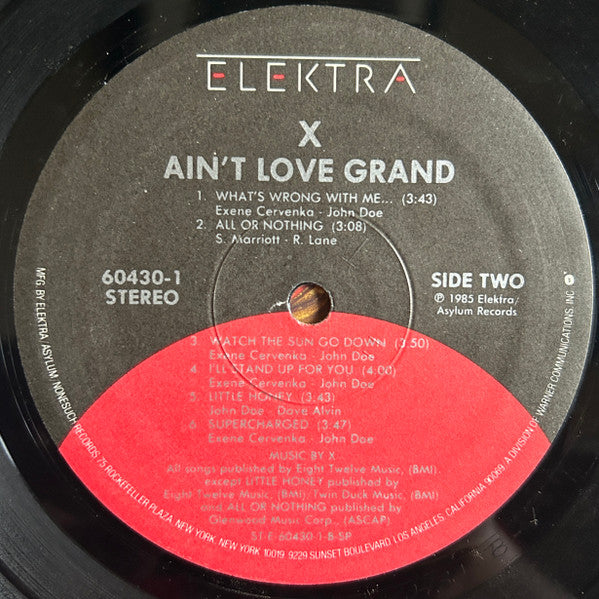 X (5) : Ain't Love Grand (LP, Album, Spe)