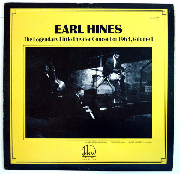 Earl Hines : The Legendary Little Theater Concert Of 1964, Volume 1 (LP, Album, Promo)