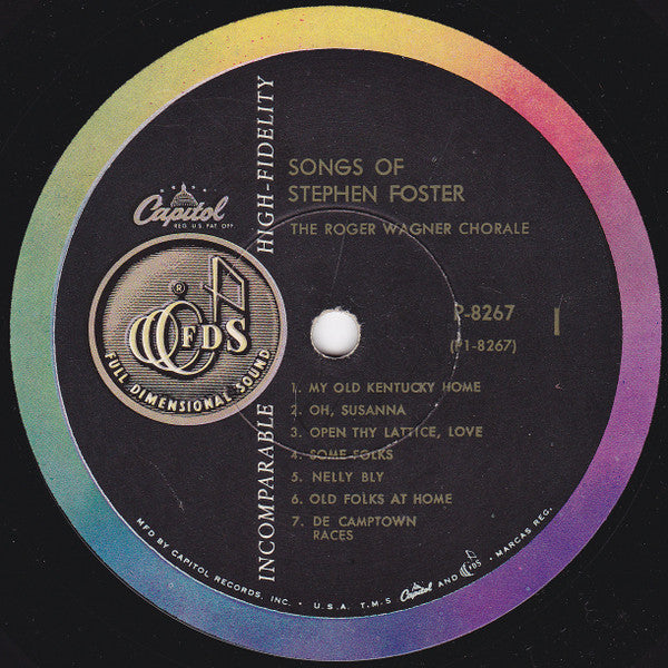 The Roger Wagner Chorale : Songs Of Stephen Foster (LP, Album, Mono)
