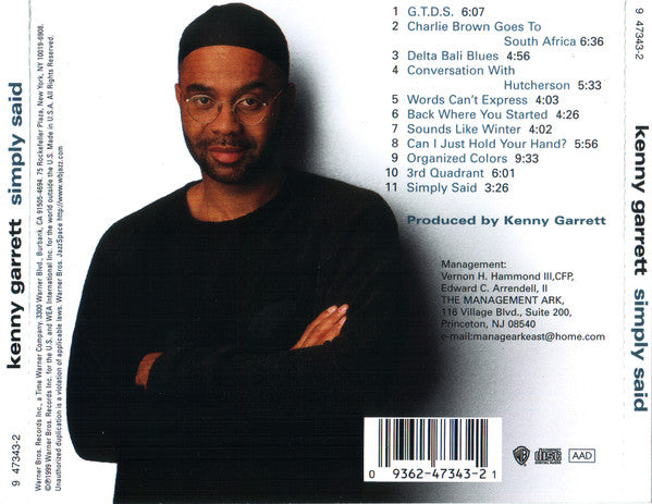 Kenny Garrett : Simply Said (CD, Album)