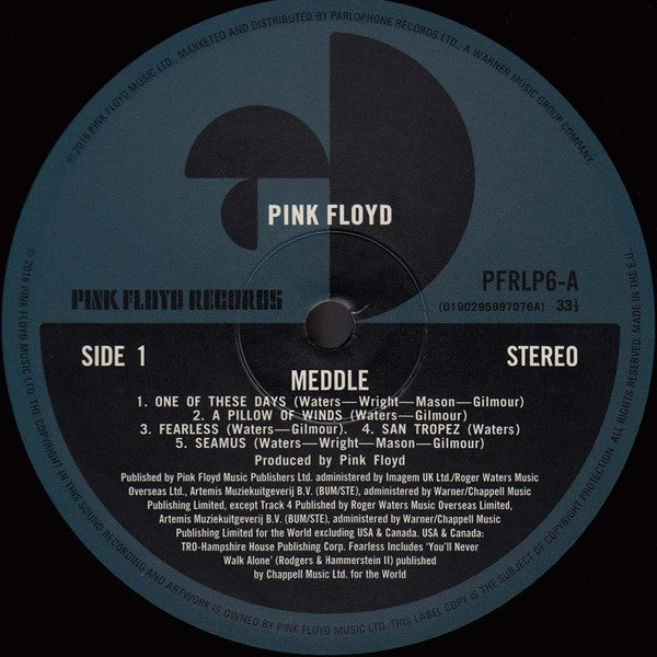 Pink Floyd : Meddle (LP, Album, RE, RM, 180)