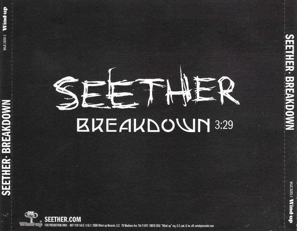 Seether : Breakdown (CD, Single, Promo)