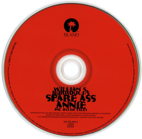 William S. Burroughs : Spare Ass Annie And Other Tales (CD, Album)