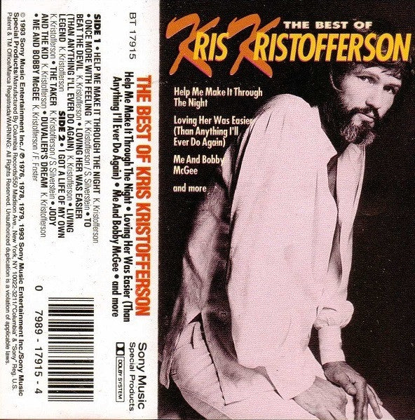 Kris Kristofferson : The Best Of Kris Kristofferson (Cass, Comp)