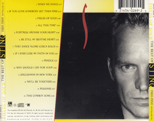 Sting : Fields Of Gold: The Best Of Sting 1984 - 1994 (CD, Comp, RE, RM, UML)