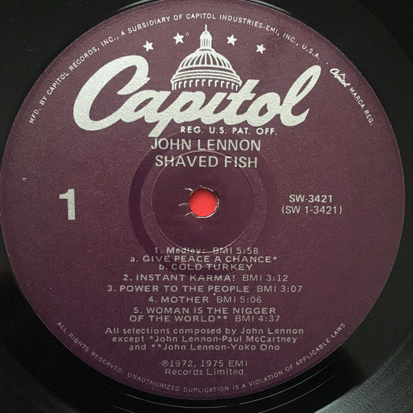 John Lennon / The Plastic Ono Band : Shaved Fish (LP, Comp, Los)