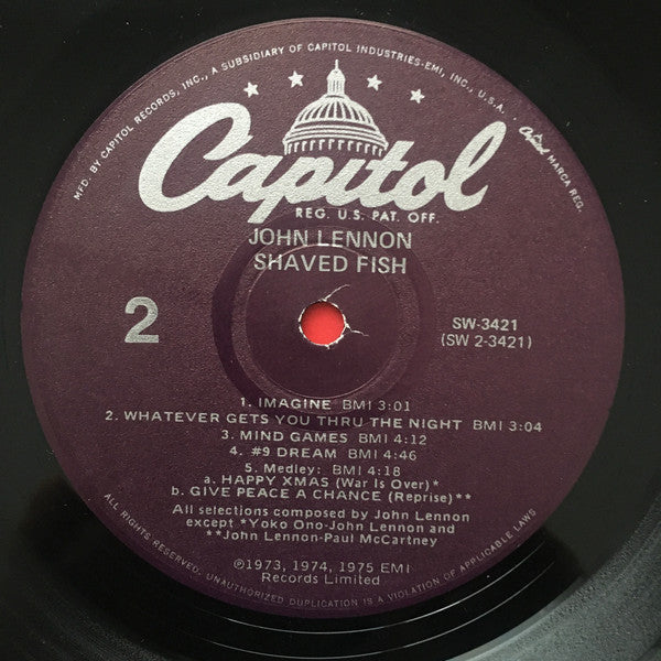 John Lennon / The Plastic Ono Band : Shaved Fish (LP, Comp, Los)