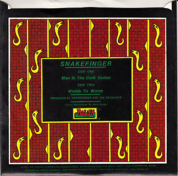 Snakefinger : The Man In The Dark Sedan (7", Single)