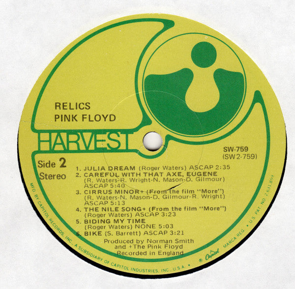 Pink Floyd : Relics (A Bizarre Collection Of Antiques & Curios) (LP, Comp, Jac)