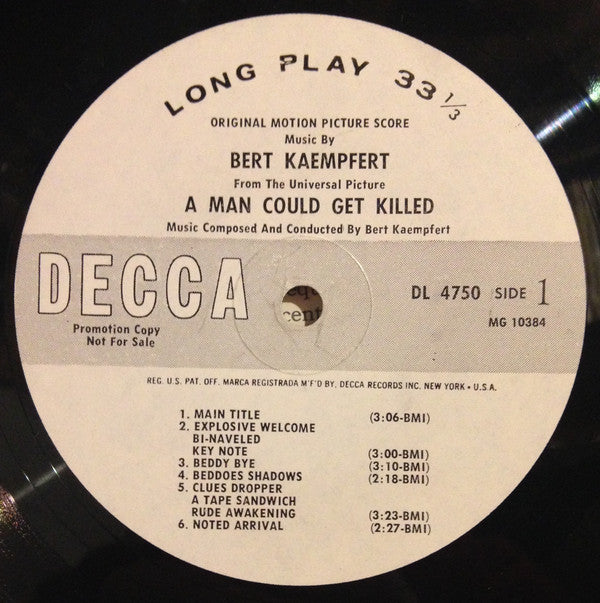 Bert Kaempfert : A Man Could Get Killed: Original Motion Picture Score (LP, Album, Mono, Promo)