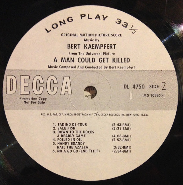 Bert Kaempfert : A Man Could Get Killed: Original Motion Picture Score (LP, Album, Mono, Promo)