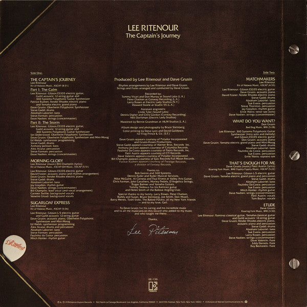 Lee Ritenour : The Captain's Journey (LP, Album, Spe)
