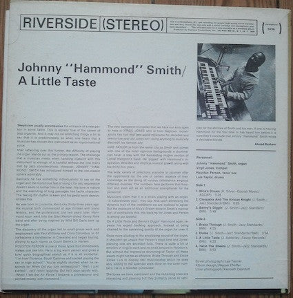 Johnny "Hammond" Smith* : A Little Taste (LP, Album)