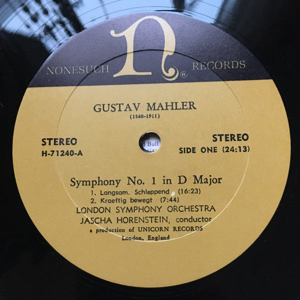 Gustav Mahler - London Symphony Orchestra, Jascha Horenstein : Symphony No. 1 In D Major (LP, Album)