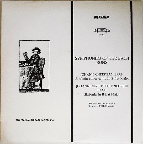 Johann Christian Bach, Johann Christoph Friedrich Bach, Bach-Orchester Berlin, Günther Arndt : Symphonies Of The Bach Sons (LP)