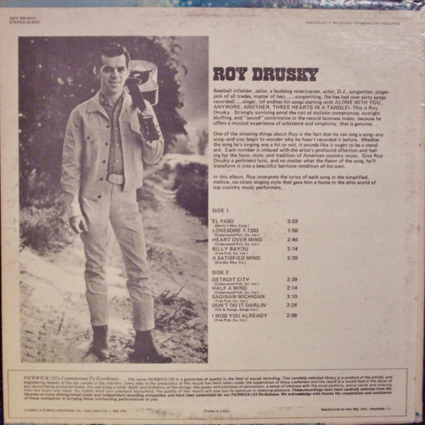 Roy Drusky : El Paso (LP, Album)