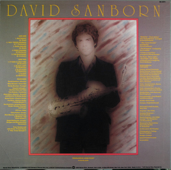 David Sanborn : Taking Off (LP, Album, RE, Jac)