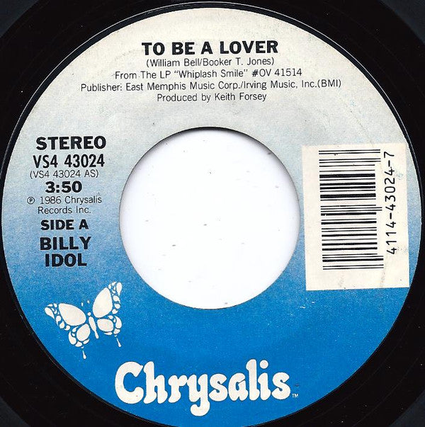 Billy Idol : To Be A Lover (7", Single)