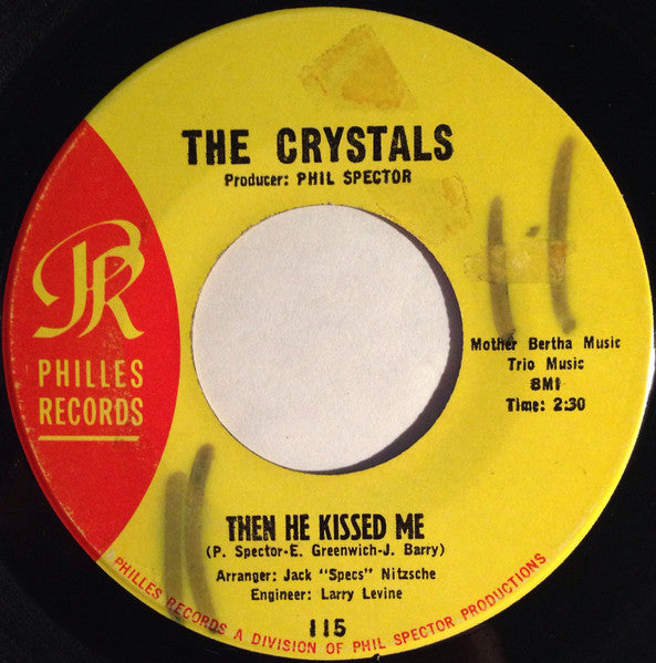 The Crystals : Then He Kissed Me / Brother Julius (7", Single, RP, Yel)