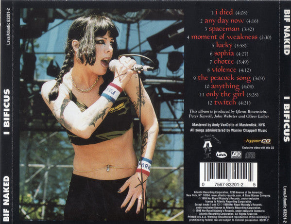 Bif Naked : I Bificus (CD, Album, Enh, hyp)