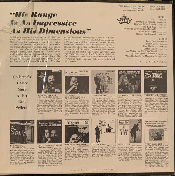 Al Hirt : The Best Of Al Hirt (LP, Comp, Mono, RE, Ind)