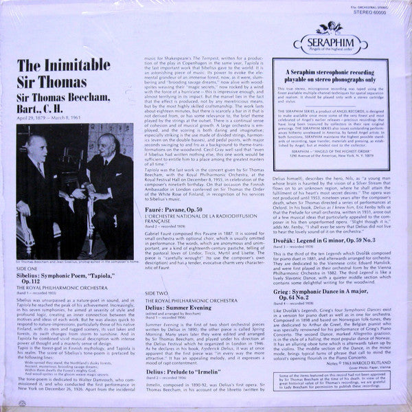 Sir Thomas Beecham, Royal Philharmonic Orchestra, French National Radio Orchestra* : The Inimitable Sir Thomas (LP, Album)