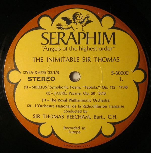 Sir Thomas Beecham, Royal Philharmonic Orchestra, French National Radio Orchestra* : The Inimitable Sir Thomas (LP, Album)