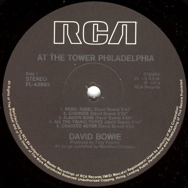 David Bowie : David Bowie At The Tower Philadelphia (LP, Album, RE)
