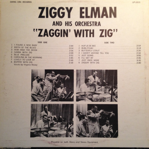 Ziggy Elman & His Orchestra : "Zaggin' With Zig" (LP, Comp, Mono)