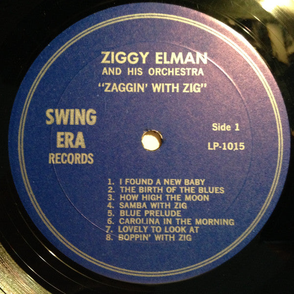 Ziggy Elman & His Orchestra : "Zaggin' With Zig" (LP, Comp, Mono)