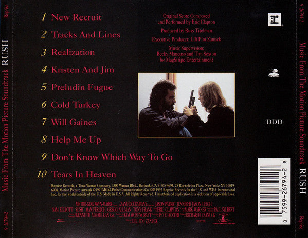 Eric Clapton : Music From The Motion Picture Soundtrack Rush (CD, Album, SRC)