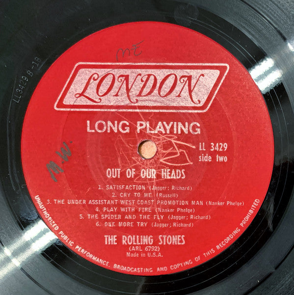 The Rolling Stones : Out Of Our Heads (LP, Album, Mono, San)