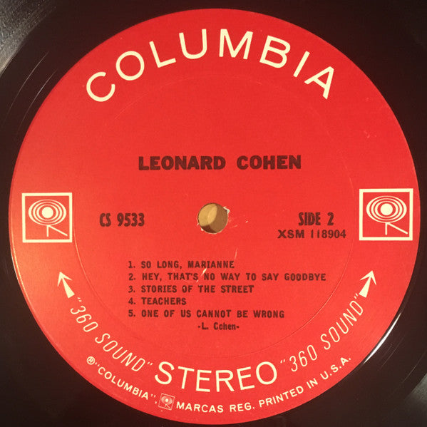 Leonard Cohen : Songs Of Leonard Cohen (LP, Album, Ter)