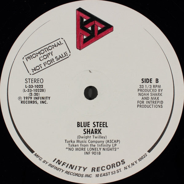 Blue Steel : No More Lonely Nights (12", Single, Promo)