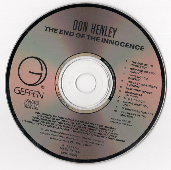 Don Henley : The End Of The Innocence (CD, Album, Dig)